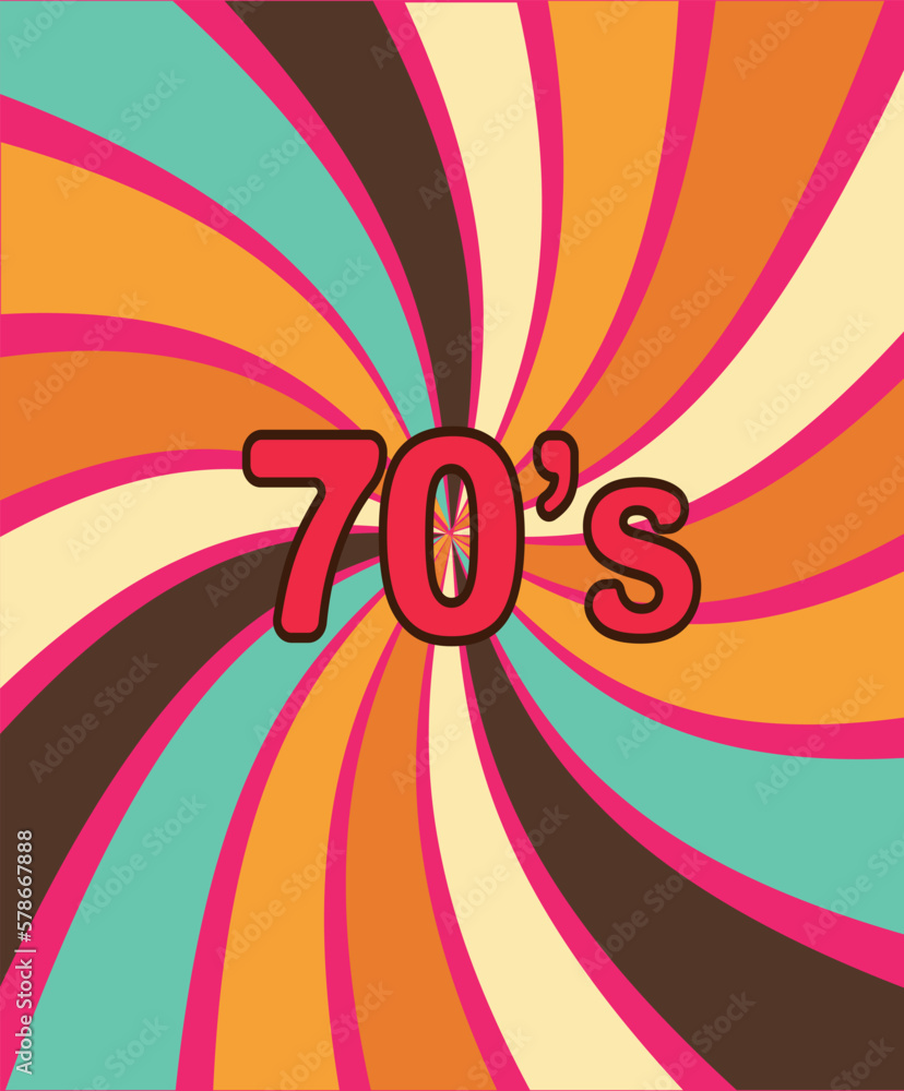 1970s poster and cover template vintage color combinations Stock