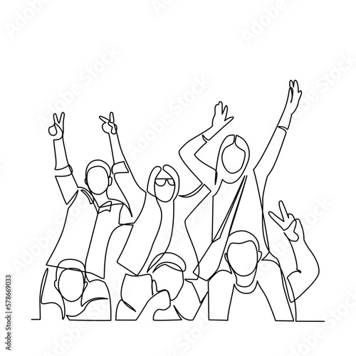 Fans vector illustration