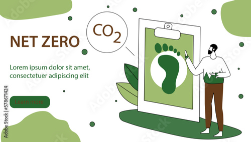 Sustainable economic growth strategy, recourses reuse and reduce co2 emission and climate impact. ESG, green energy and industry concept. Vector illustration.