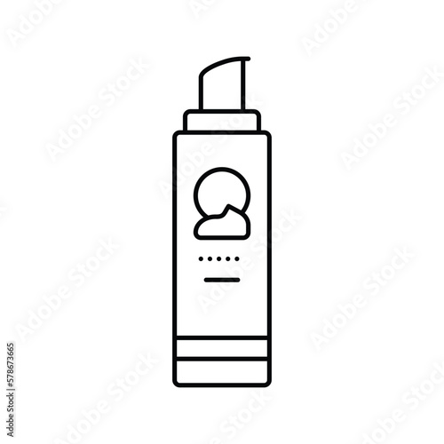 color correcting moisturizer cream line icon vector illustration
