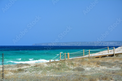 Formentera island. Scenic view on Balearic sea photo