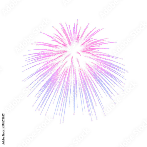 Obraz na plátně pink Fireworks effect  isolated on transparent Background