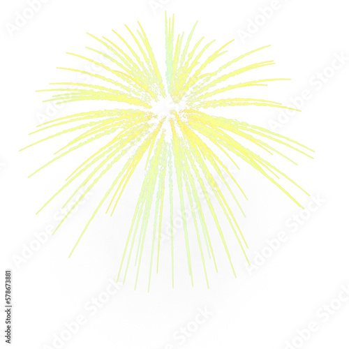 Fireworks effect  isolated on transparent Background