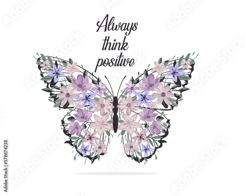 pink butterfly hand drawn design