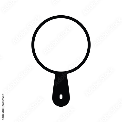 Photos hand mirror icon vector stock