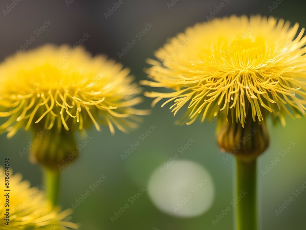 Photorealistic close up image of dandelions Photorealistic close up image of dandelions