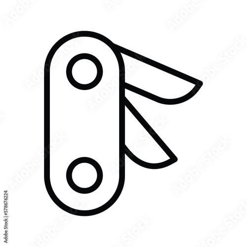 pocket knife icon vector stock