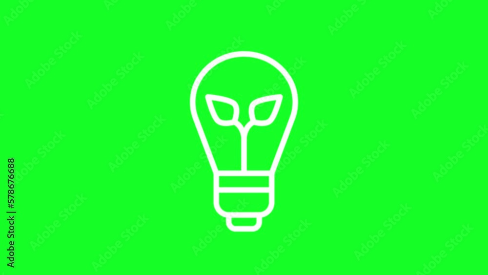 Animated lightbulb white line icon. Energy-efficient electric bulb. Loop HD video with chroma key, alpha channel on transparent background, black solid background. Outline motion graphic animation Animated lightbulb white line icon. Energy-efficient electric bulb. Loop HD video with chroma key, alpha channel on transparent background, black solid background. Outline motion graphic animation