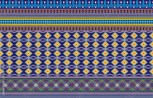 Geometric vector background with sacral tribal ethnic elements. Traditional triangles gypsy geometric forms sprites tribal themes apparel fabric tapestry print