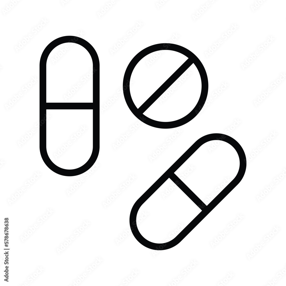 Pills icon vector stock Pills icon vector stock