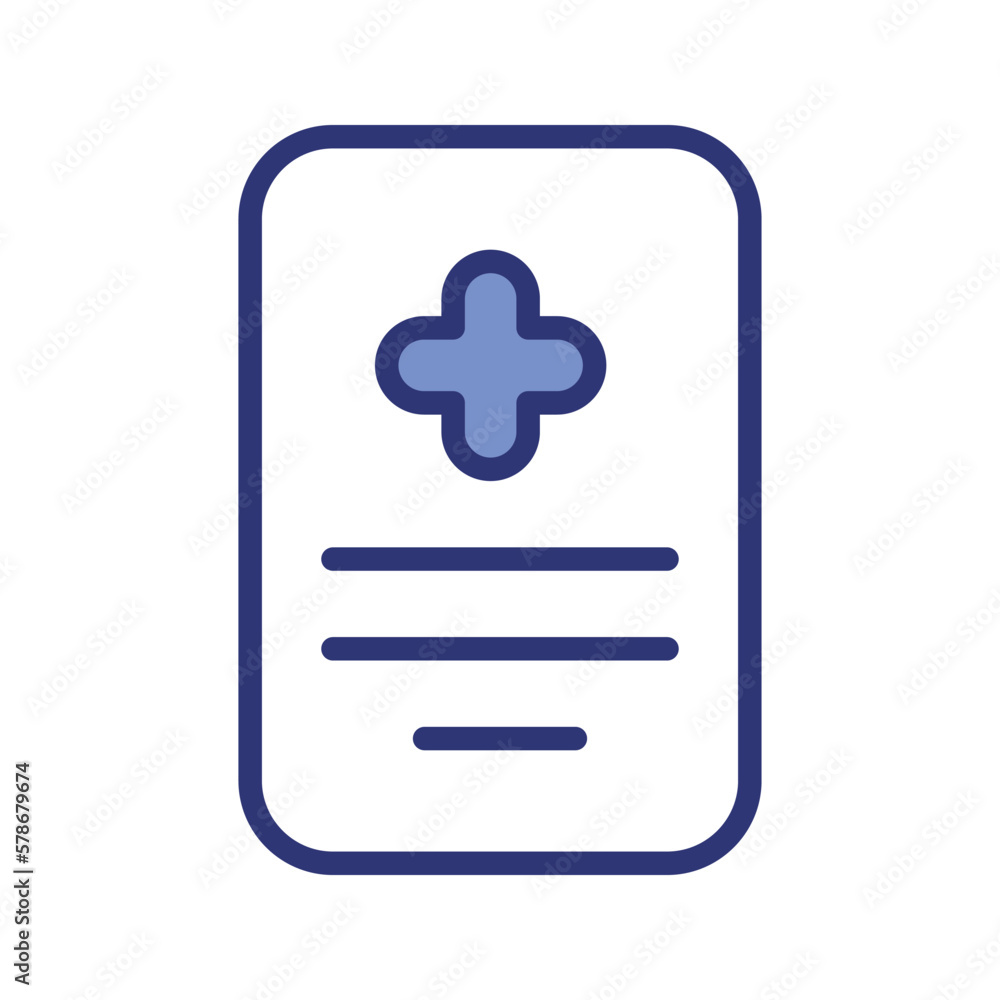 Fototapeta premium Medical Report icon vector stock