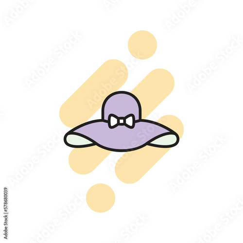 women hat icon vector stock