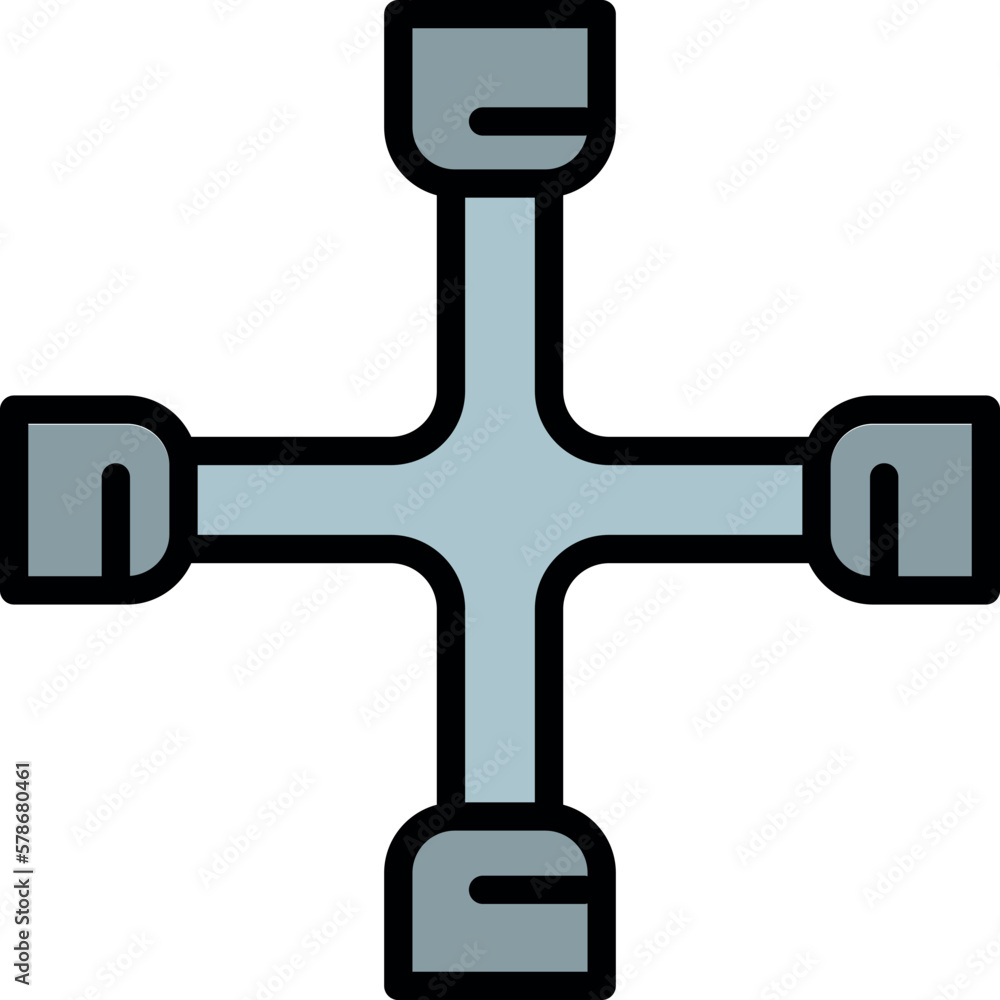 Car wheel key icon outline vector. Auto part. Vehicle brake Car wheel key icon outline vector. Auto part. Vehicle brake