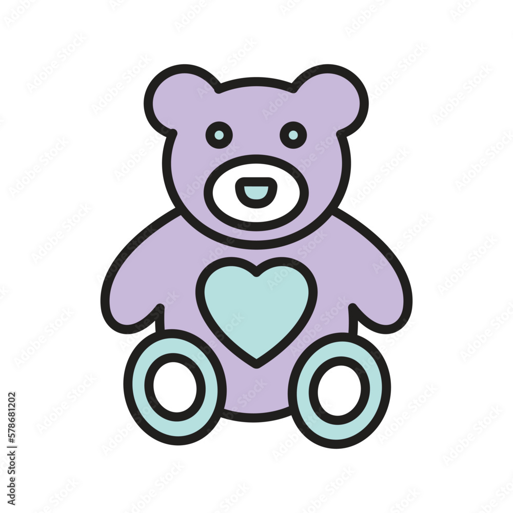 teddy bear icon vector stock