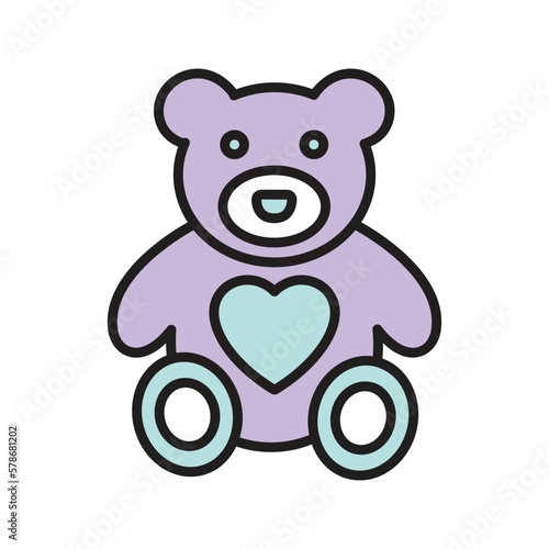 teddy bear icon vector stock