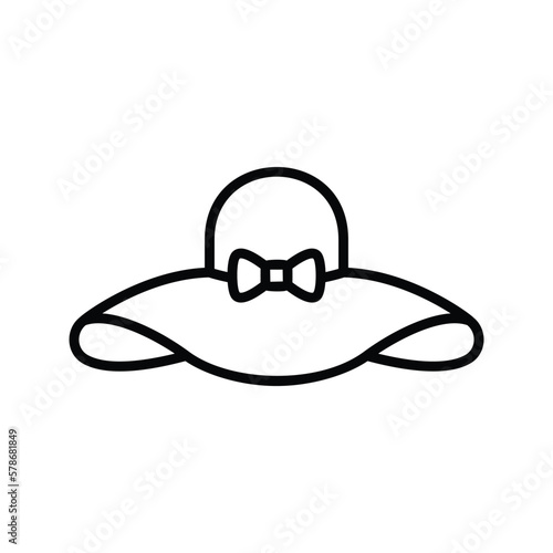 women hat icon vector stock