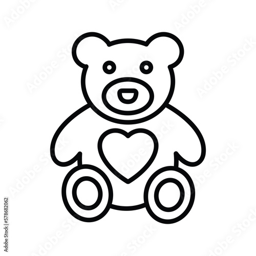 Fototapeta Naklejka Na Ścianę i Meble -  teddy bear icon vector stock