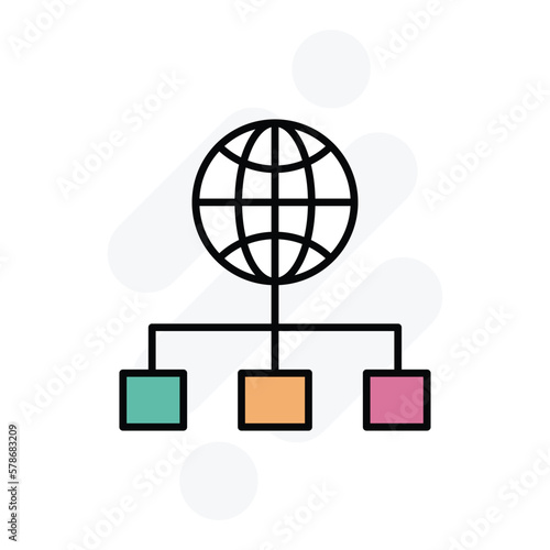 ftp server icon vector stock