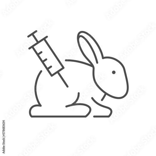 Animal vaccination line outline icon