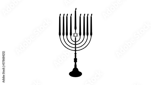 hanukkah silhouette