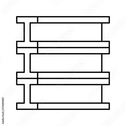 section steel production line icon vector illustration