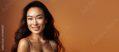 Wallpaper Mural Beautiful smiling woman portrait. generative AI digital illustration. Torontodigital.ca