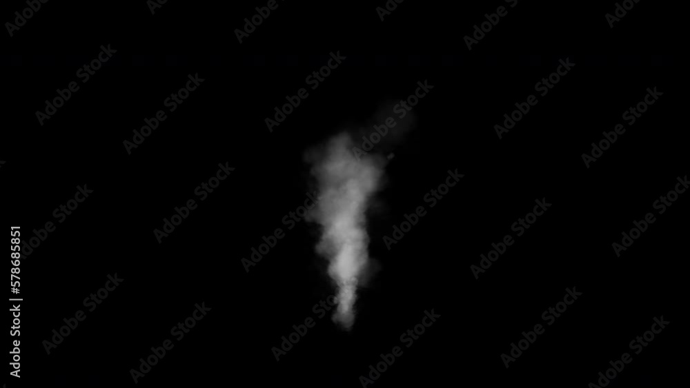 fast rising smoke or steam at 4K resolution