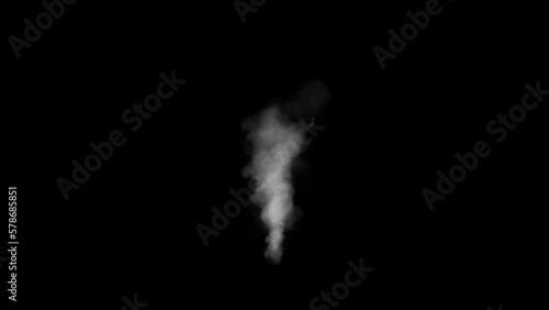fast rising smoke or steam at 4K resolution