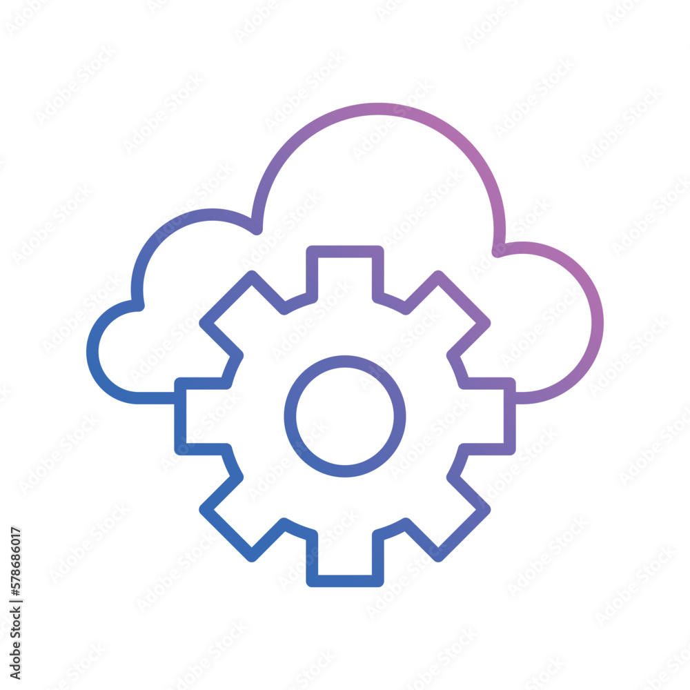 cloud computing icon vector stock cloud computing icon vector stock