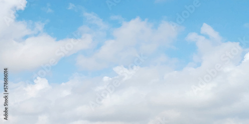 Blue sky with cloud. Picturesque view of blue sky with fluffy clouds