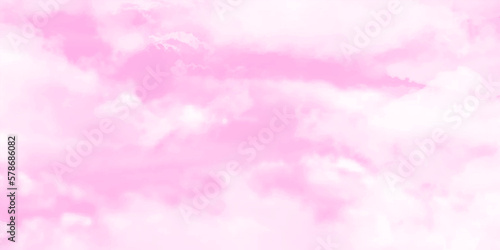 Reddish sky and pink with clouds. Beautiful feather clouds on pink sky with copy space