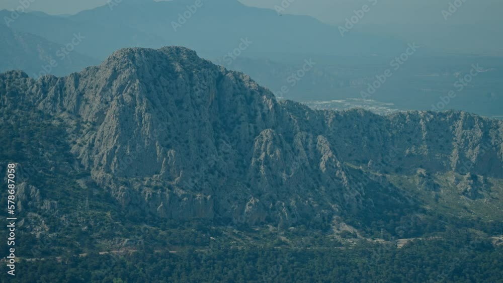 Panorama of Antalya, Turkey, view from Mount Tunektepe, Tunektepe Teleferik on a summer day and mountains ridge near Antalya city Panorama of Antalya, Turkey, view from Mount Tunektepe, Tunektepe Teleferik on a summer day and mountains ridge near Antalya city