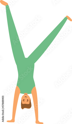 Man balancing icon cartoon vector. Circus performer. Aerial clown