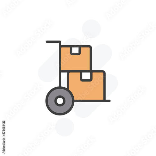 trolly icon vector stock