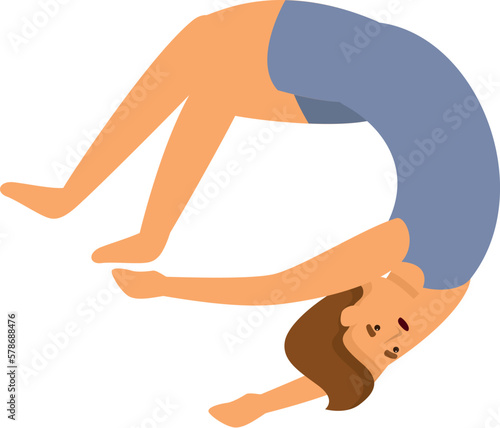 Gymnast icon cartoon vector. Aerial dancer. Festival profile