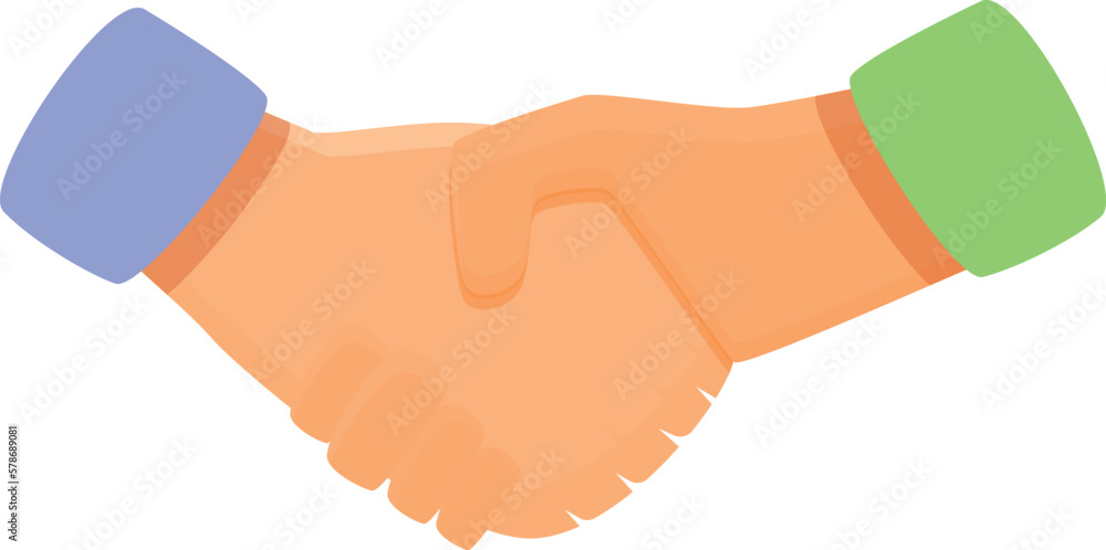 Handshake icon cartoon vector. Trust business. Community friend Handshake icon cartoon vector. Trust business. Community friend