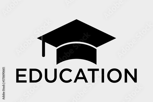 education logo icon design, vector illustration