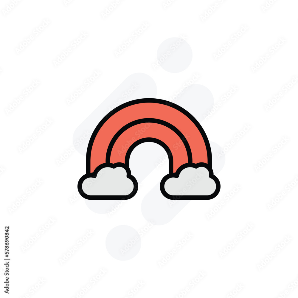 rainbow icon vector stock. rainbow icon vector stock.