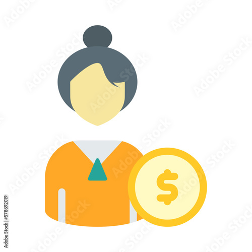woman, investor icon