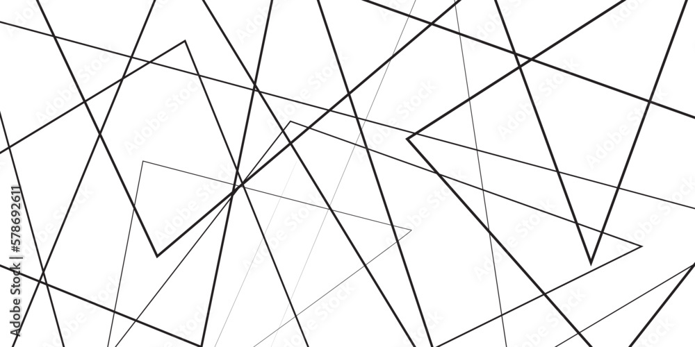Abstract black and white liens with many squares and triangles shape on white background. Abstract geometric lines background. Vector illustration. Abstract black and white liens with many squares and triangles shape on white background. Abstract geometric lines background. Vector illustration.