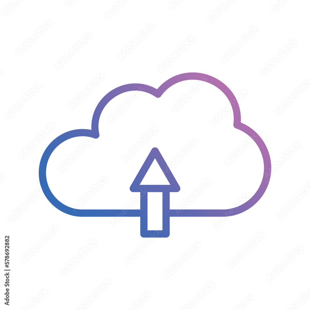 cloud upload icon vector stock. cloud upload icon vector stock.
