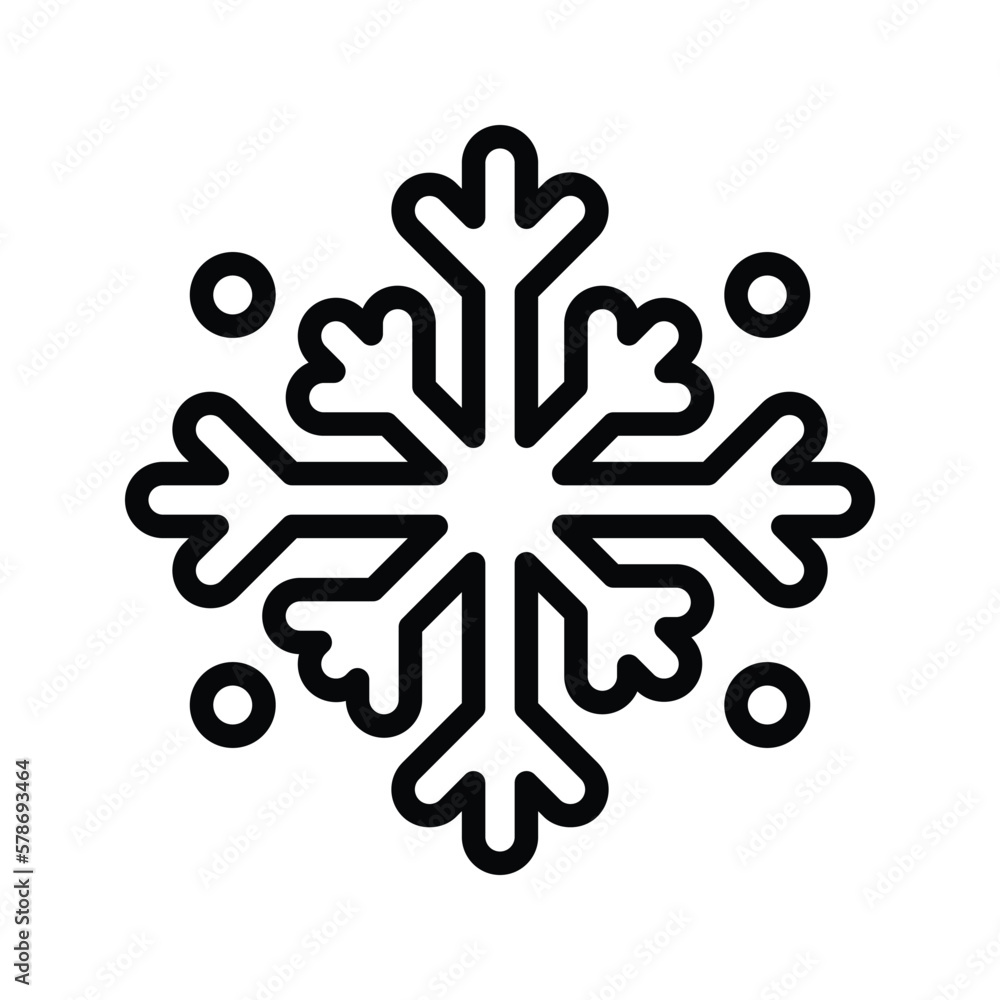 Obraz premium snowflake icon vector stock.