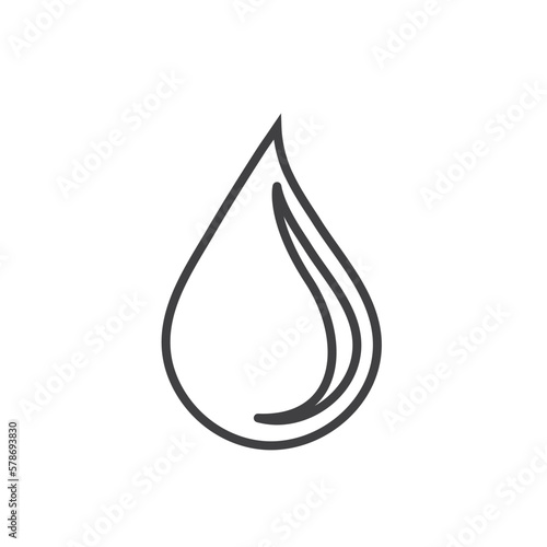 black water drop vector icon element concept design