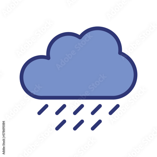 rainy icon vector stock.
