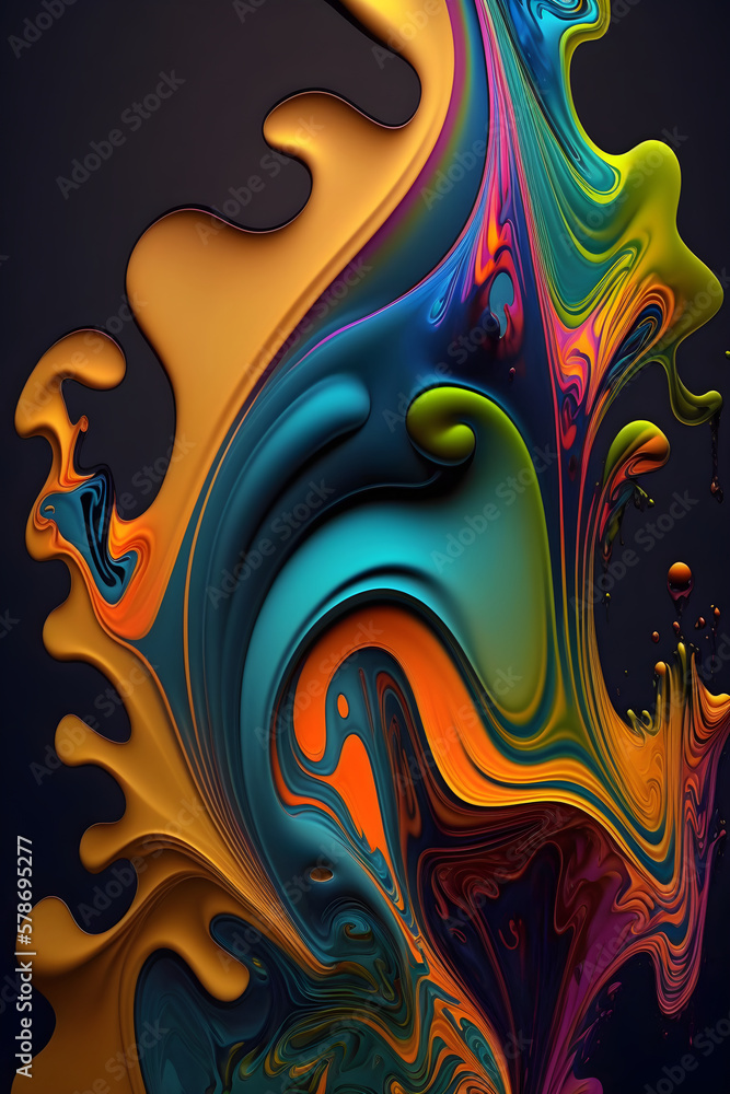 Gradient color pattern, background, fluid art.Generative Ai