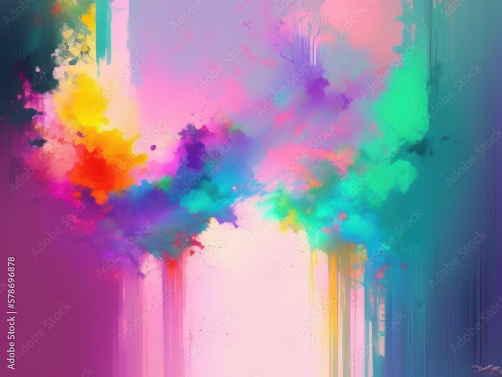 Fototapeta premium Colourful abstract background - Generative AI