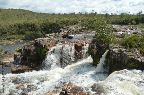 waterfall in the mountains