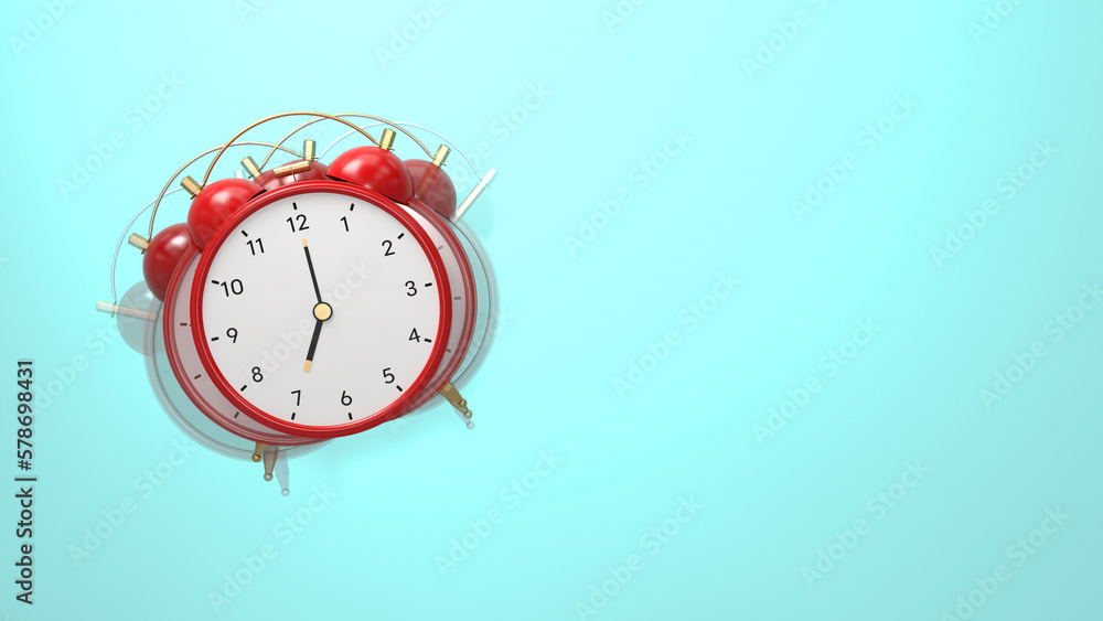 Red ringing alarm clock Red ringing alarm clock