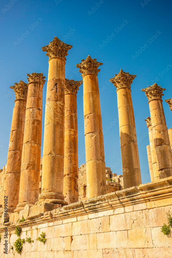 architectural ruins in the citadel of Amman architectural ruins in the citadel of Amman