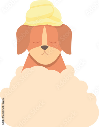 Dog bath icon cartoon vector. Spa animal. Shower wash